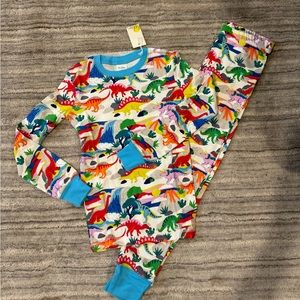 NWT Mini Boden Cosy Long Pajamas. Dinosaur print. Size 10Y.